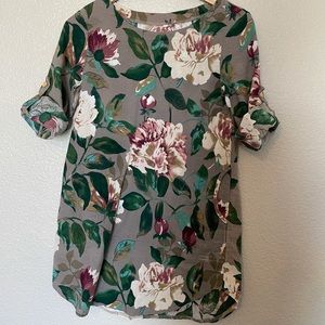 Fall Floral Shirt Dress